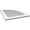 Ekena Millwork Quarter Round Top Right Surface Mount PVC Gable Vent w/ 3-1/2"W x 1"P Standard Frame, 26"W x 32"H GVPQR26X3201SN - alternate 2